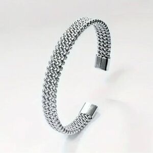 Silver Stainless Steel Men's Bracelet